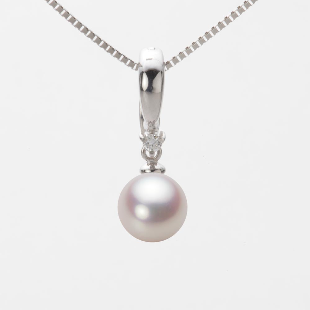 7.5mmアコヤ真珠ペンダント（ホワイトピンク・ロゼ）