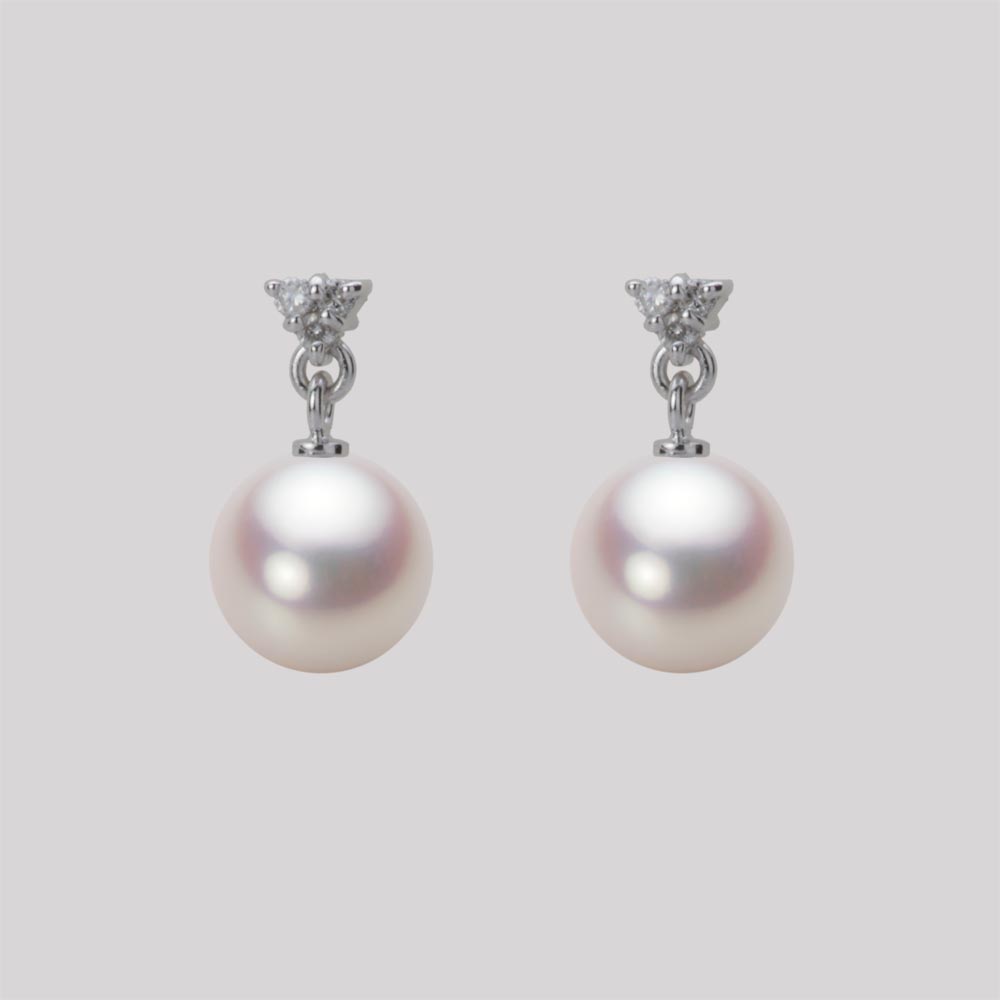 7.5mmアコヤ真珠ピアス（ホワイトピンク・ロゼ）