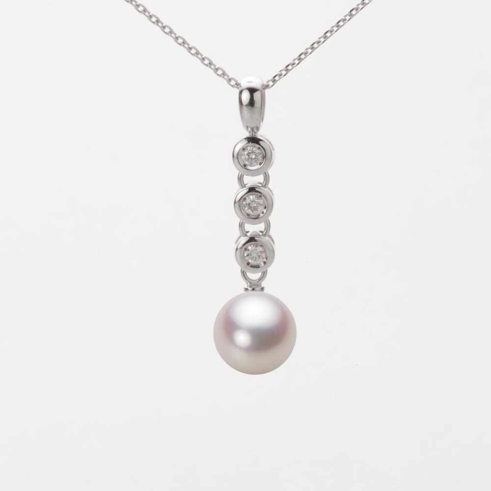 7.5mmアコヤ真珠ペンダント（ホワイトピンク・ロゼ）