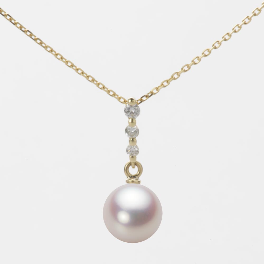 7.5mmアコヤ真珠ペンダント（ホワイトピンク・ロゼ）