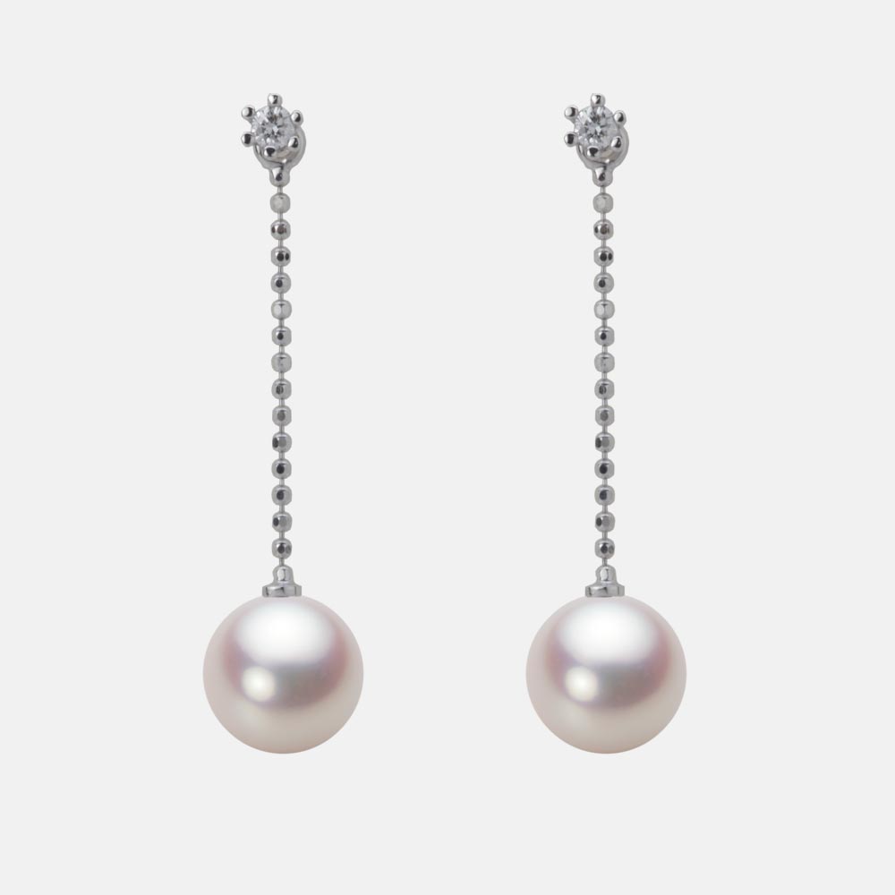 7.5mmアコヤ真珠ピアス（ホワイトピンク・ロゼ）