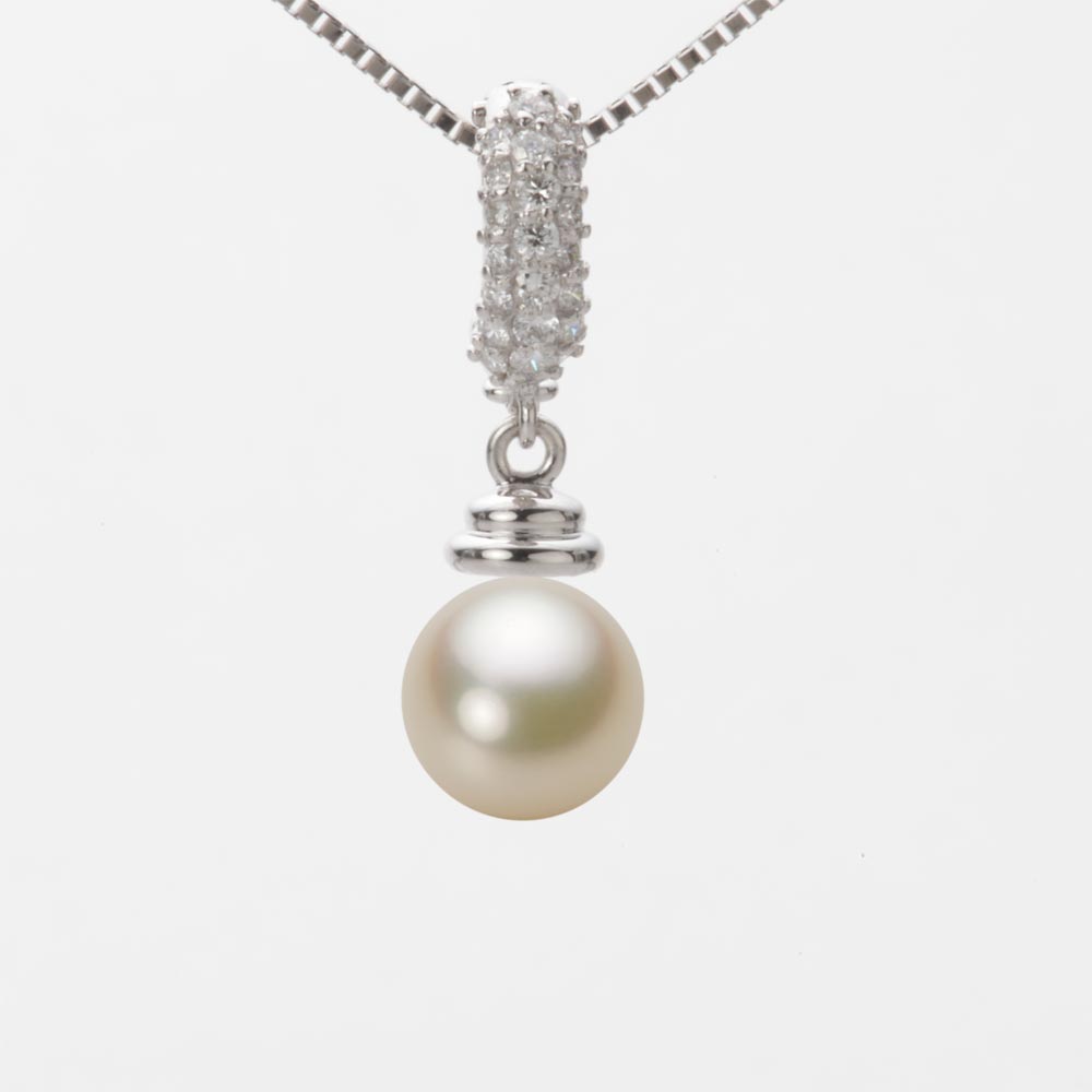 7.5mmアコヤ真珠ペンダント（シャンパンゴールド）