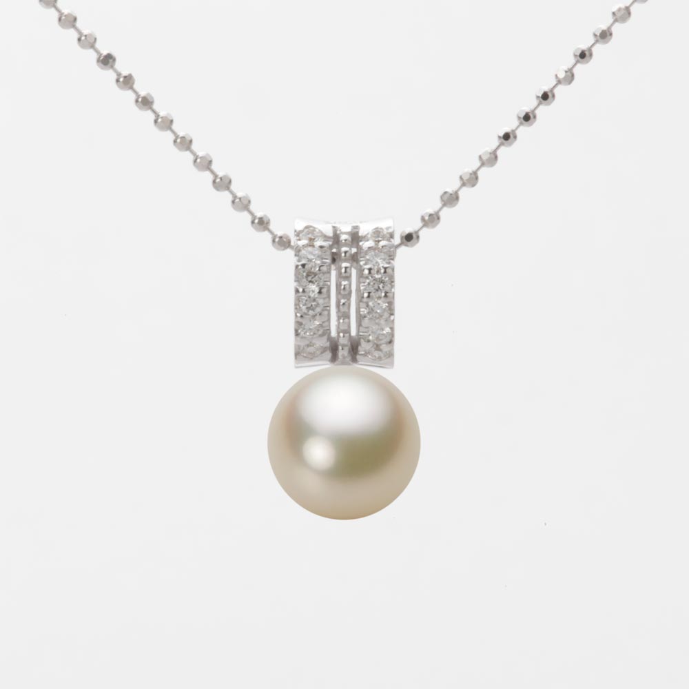 7.5mmアコヤ真珠ペンダント（シャンパンゴールド）