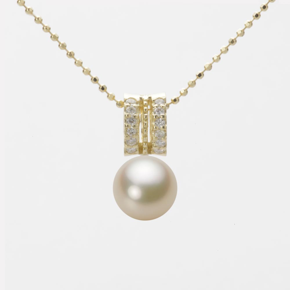 7.5mmアコヤ真珠ペンダント（シャンパンゴールド）