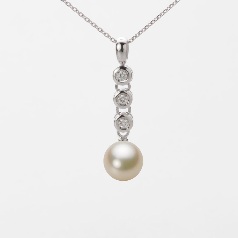 7.5mmアコヤ真珠ペンダント（シャンパンゴールド）