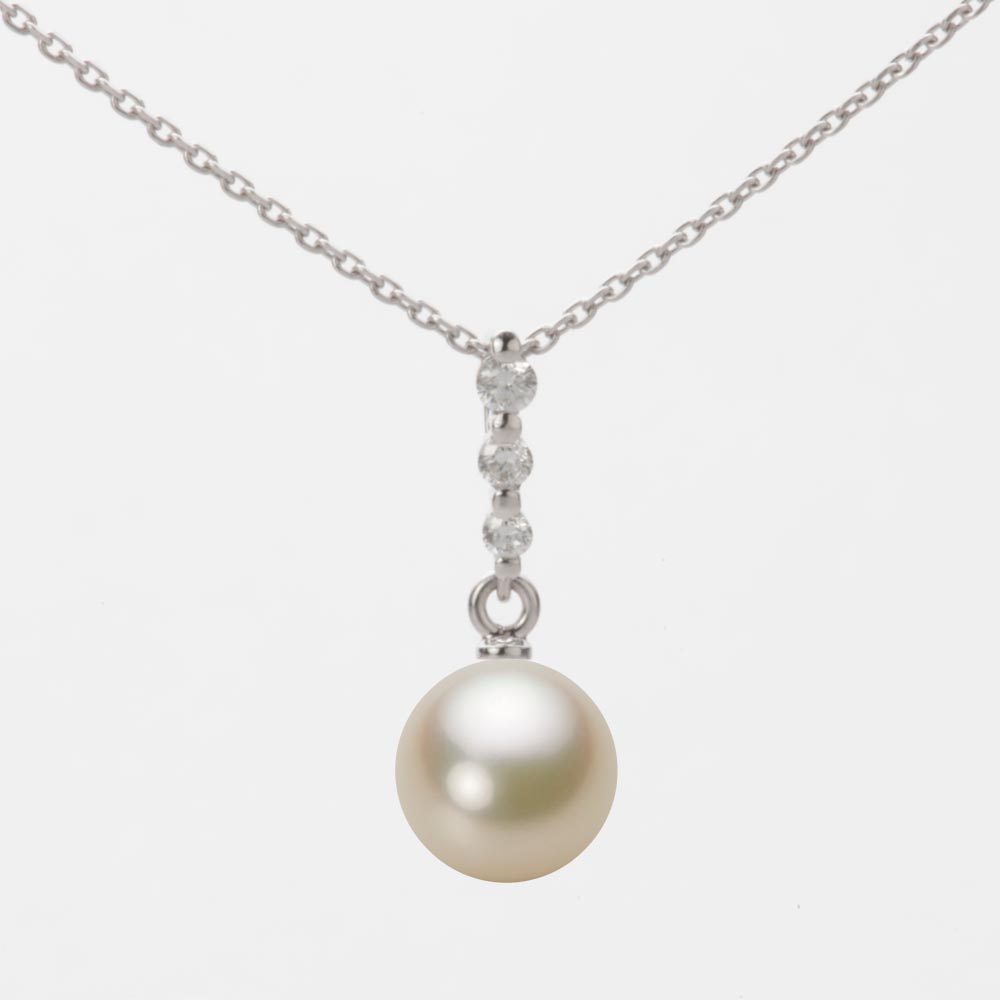 7.5mmアコヤ真珠ペンダント（シャンパンゴールド）