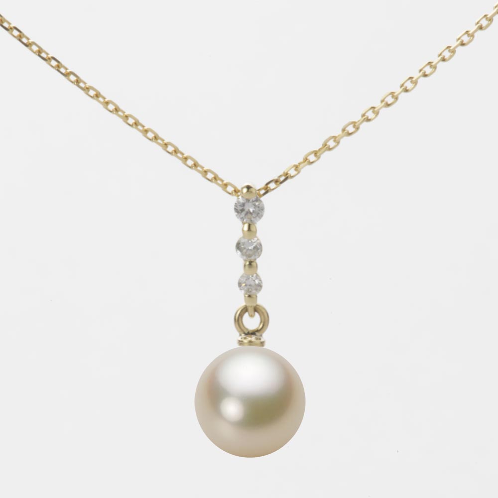 7.5mmアコヤ真珠ペンダント（シャンパンゴールド）