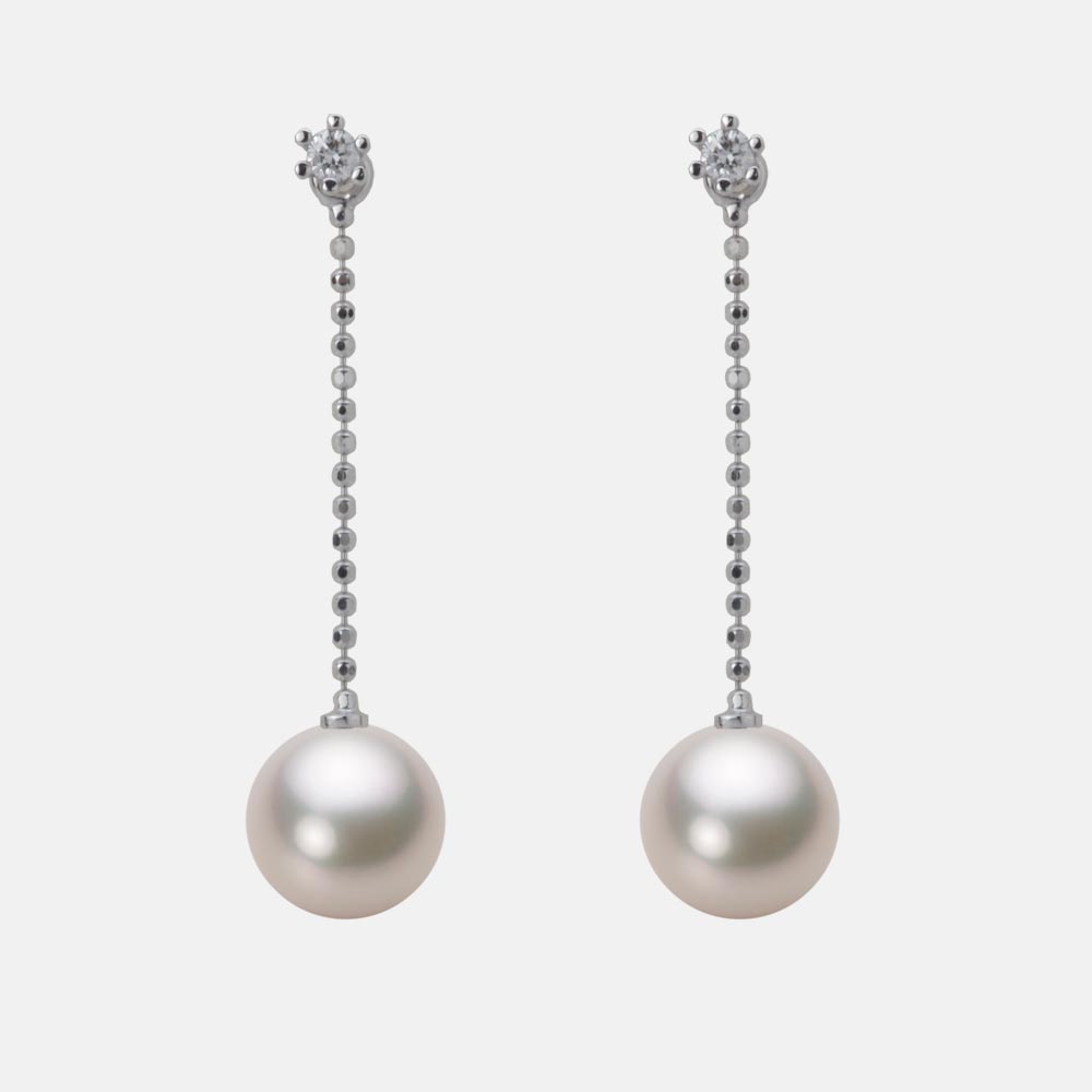 7.5mmアコヤ真珠ピアス（シャンパンホワイト）