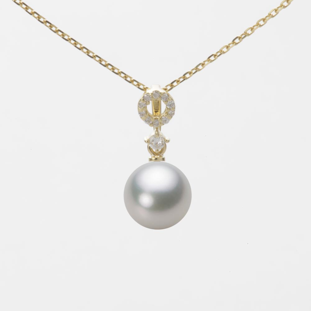 7.5mmアコヤ真珠ペンダント（シルバーグレー）