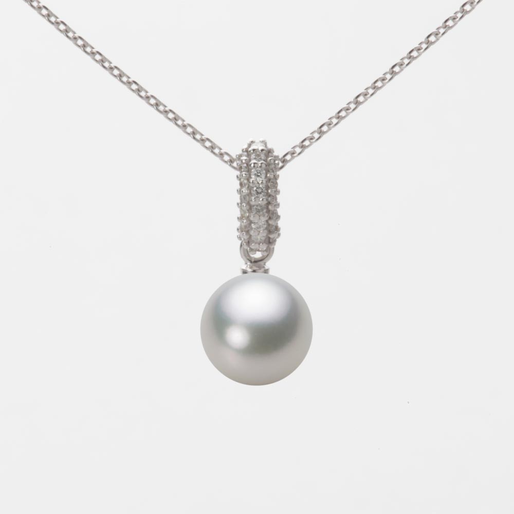 7.5mmアコヤ真珠ペンダント（シルバーグレー）