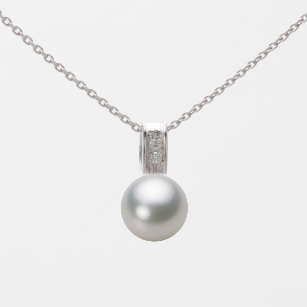 7.5mmアコヤ真珠ペンダント（シルバーグレー）