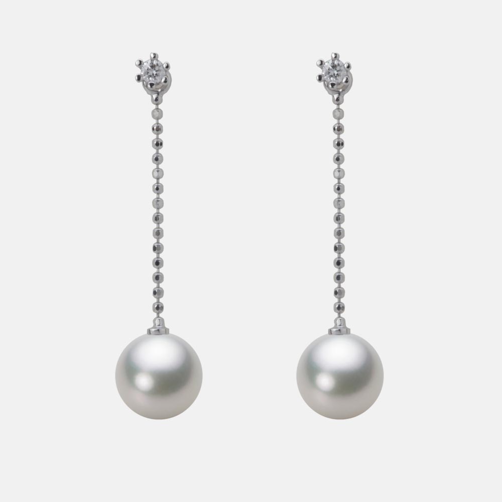 7.5mmアコヤ真珠ピアス（シルバーグレー）