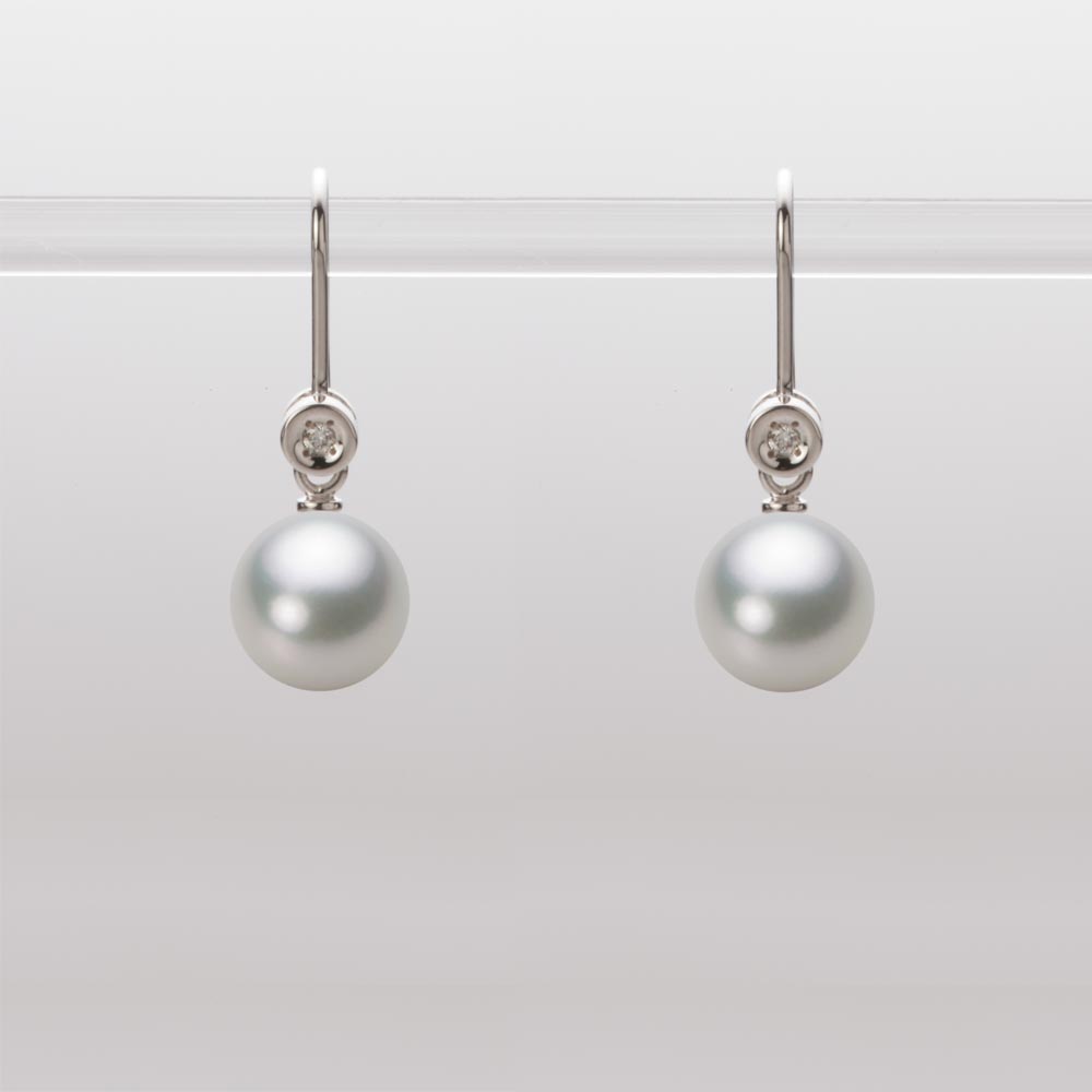 7.5mmアコヤ真珠ピアス（シルバーグレー）