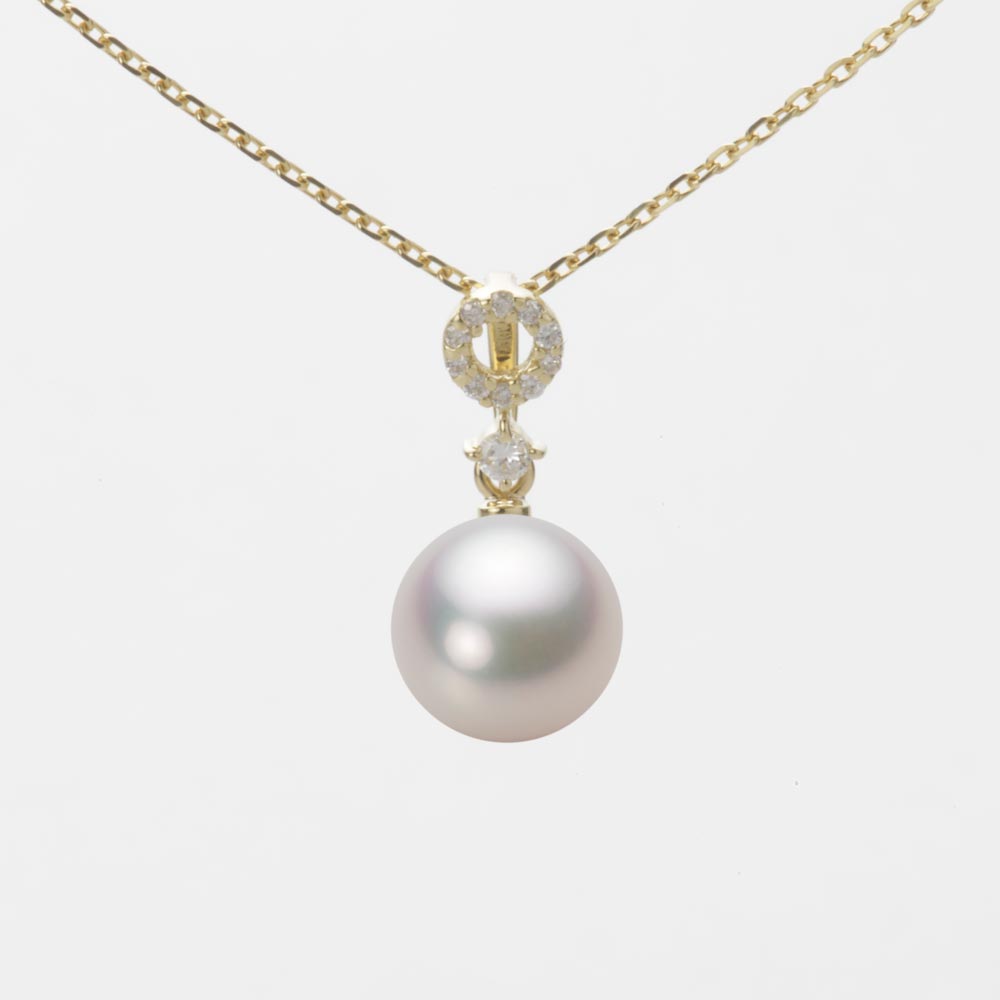 7.5mmアコヤ真珠ペンダント（ホワイトピンク・マリン）