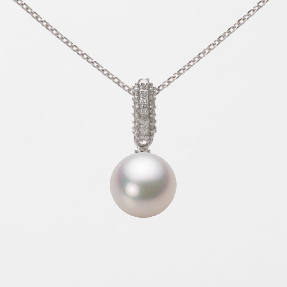 7.5mmアコヤ真珠ペンダント（ホワイトピンク・マリン）