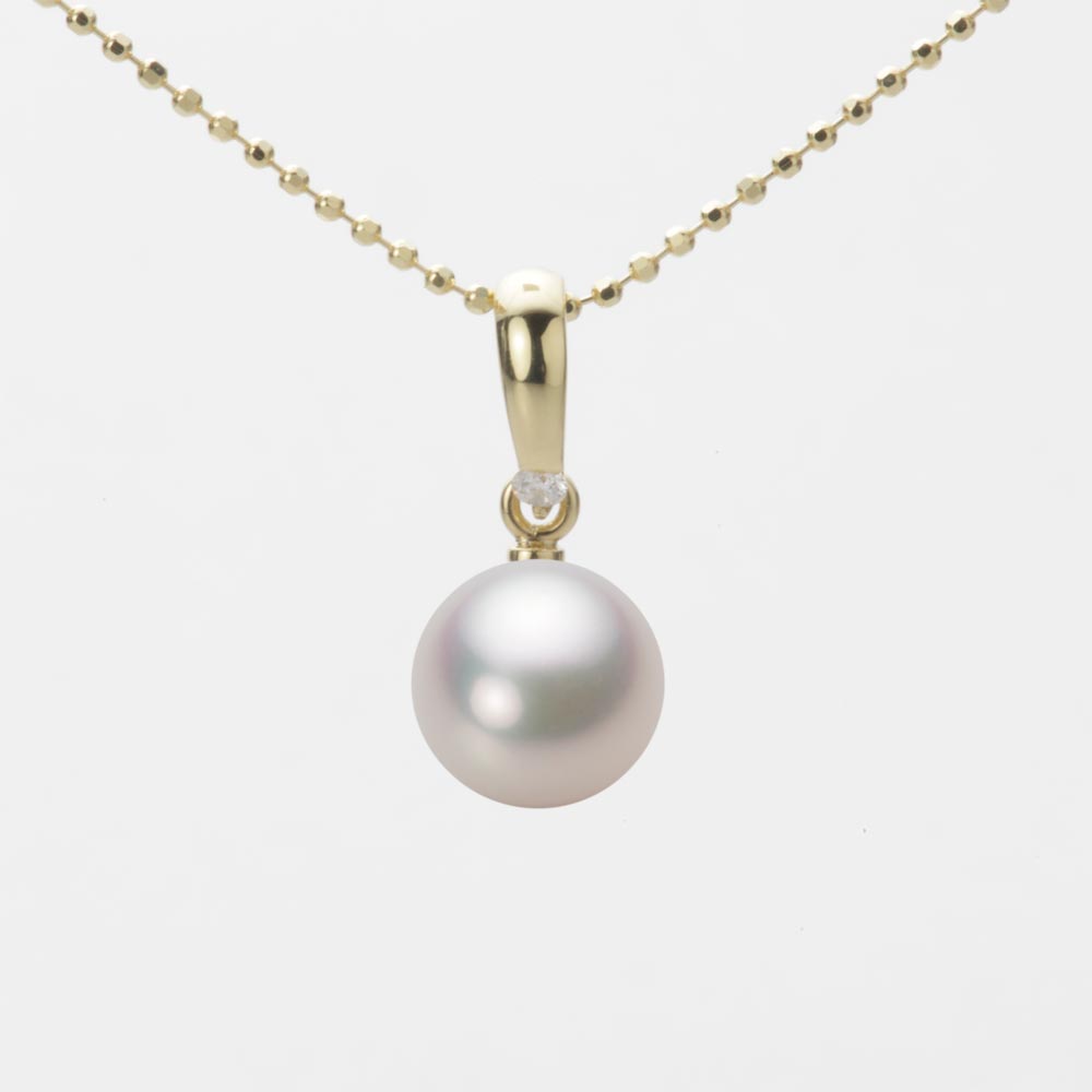 7.5mmアコヤ真珠ペンダント（ホワイトピンク・マリン）