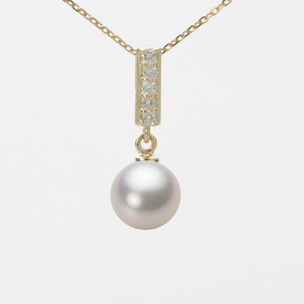 7.5mmアコヤ真珠ペンダント（ホワイトピンク・マリン）