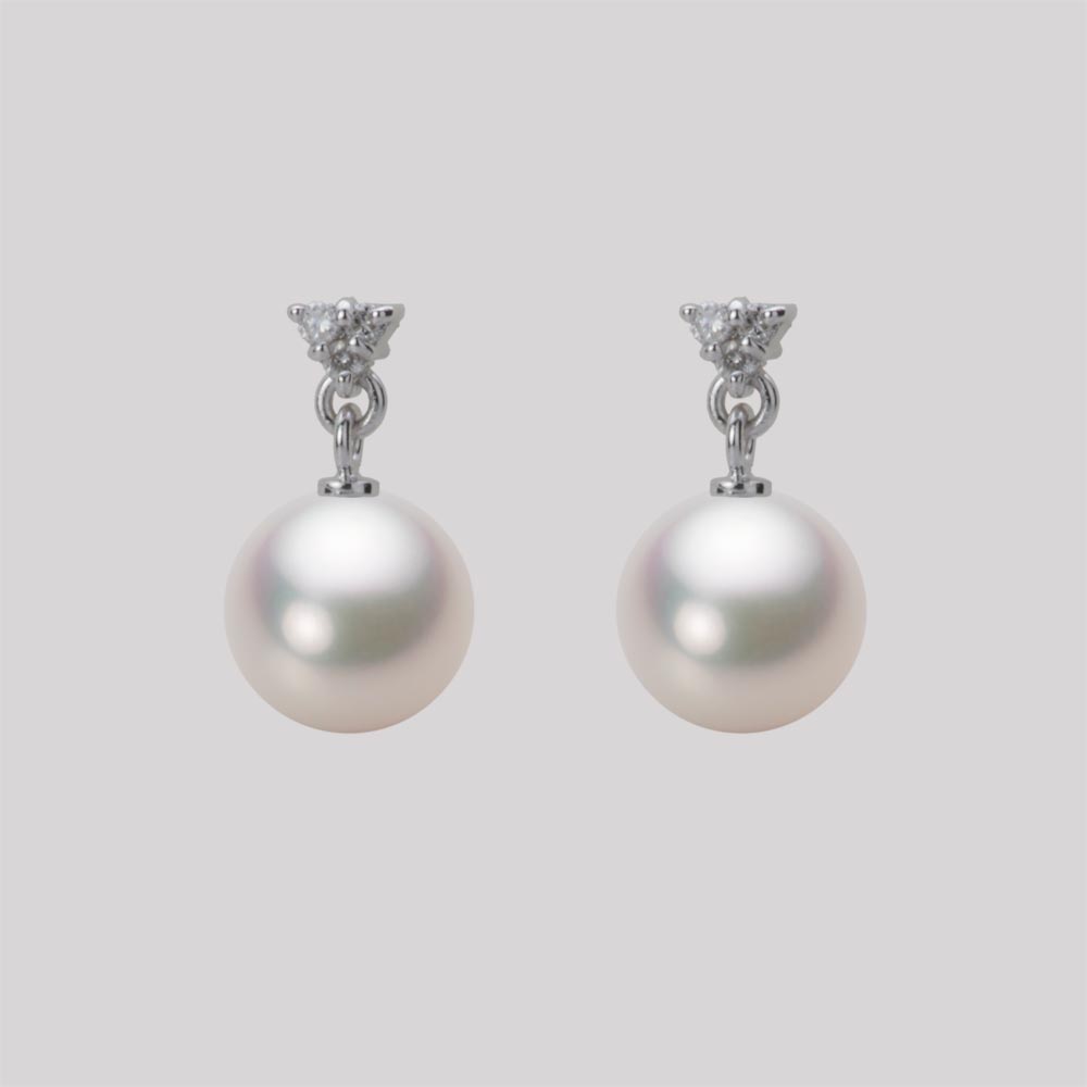 7.5mmアコヤ真珠ピアス（ホワイトピンク・マリン）