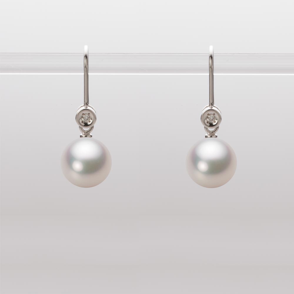 7.5mmアコヤ真珠ピアス（ホワイトピンク・マリン）