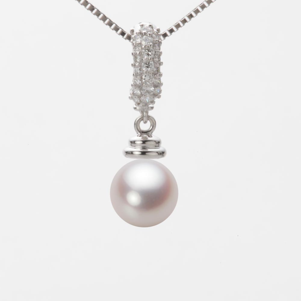 7.5mmアコヤ真珠ペンダント（ホワイトピンク・ロゼ）