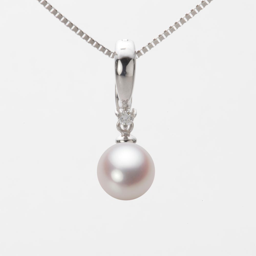 7.5mmアコヤ真珠ペンダント（ホワイトピンク・ロゼ）