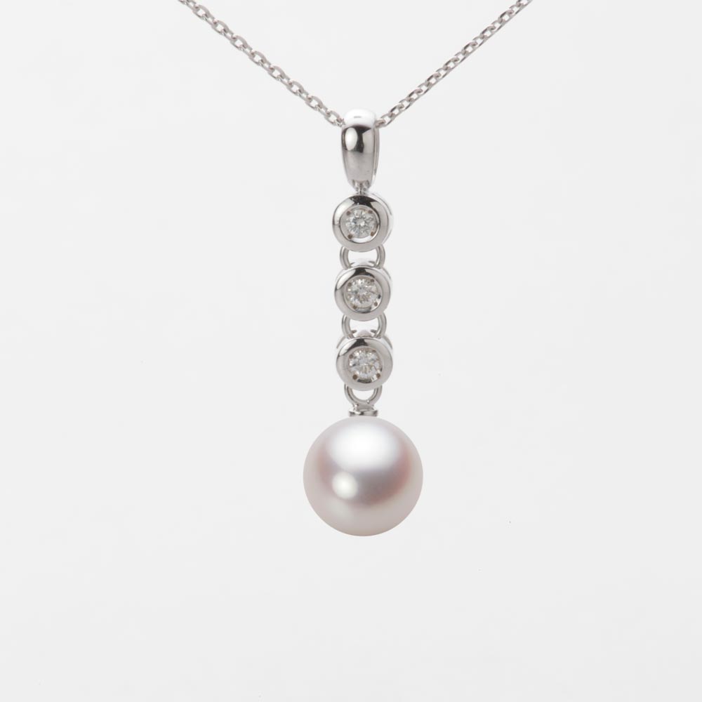 7.5mmアコヤ真珠ペンダント（ホワイトピンク・ロゼ）