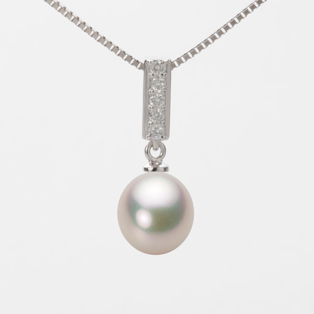 8.0mm アコヤ真珠ペンダント （シャンパンホワイト）