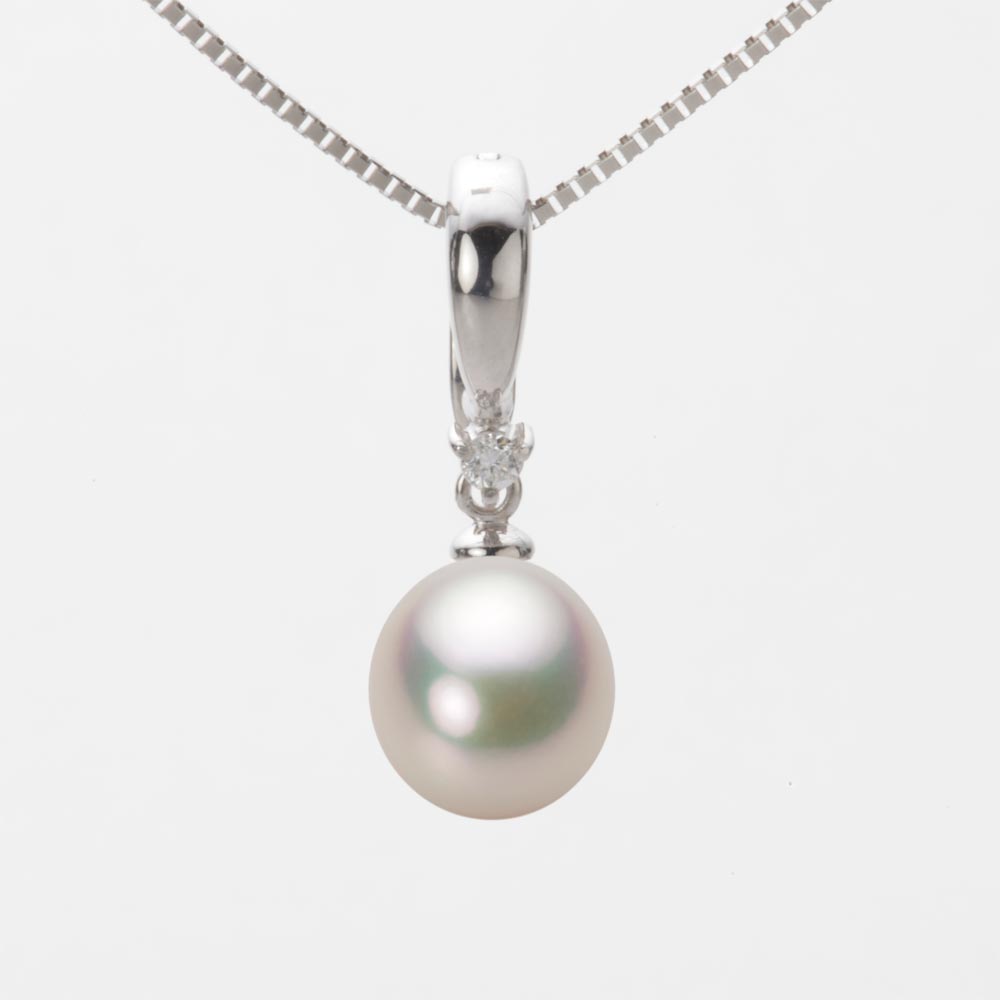 8.0mm アコヤ真珠ペンダント （シャンパンホワイト）