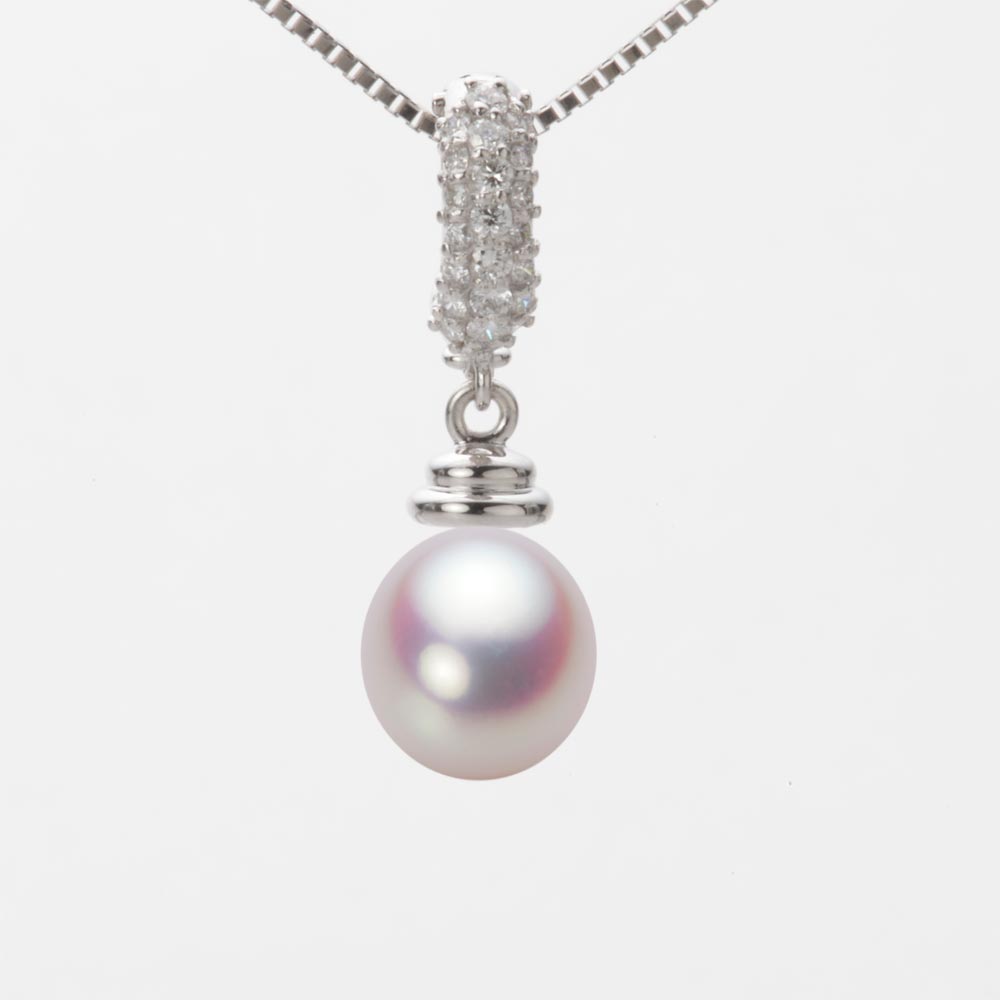 8.0mm アコヤ真珠ペンダント （ホワイトピンク・ロゼ）