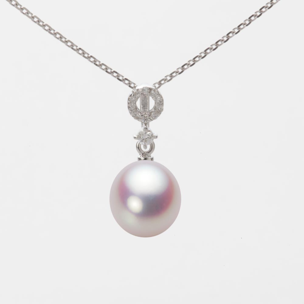 8.0mm アコヤ真珠ペンダント （ホワイトピンク・ロゼ）