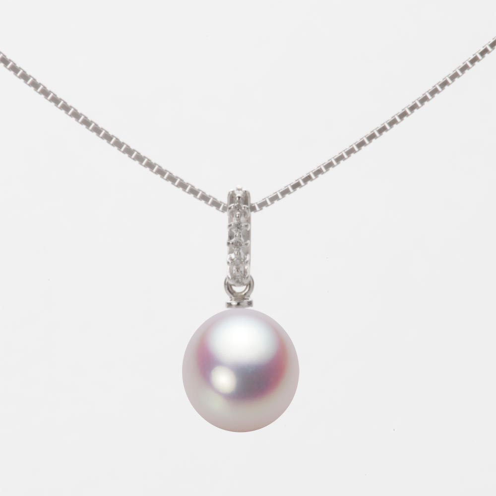 8.0mm アコヤ真珠ペンダント （ホワイトピンク・ロゼ）