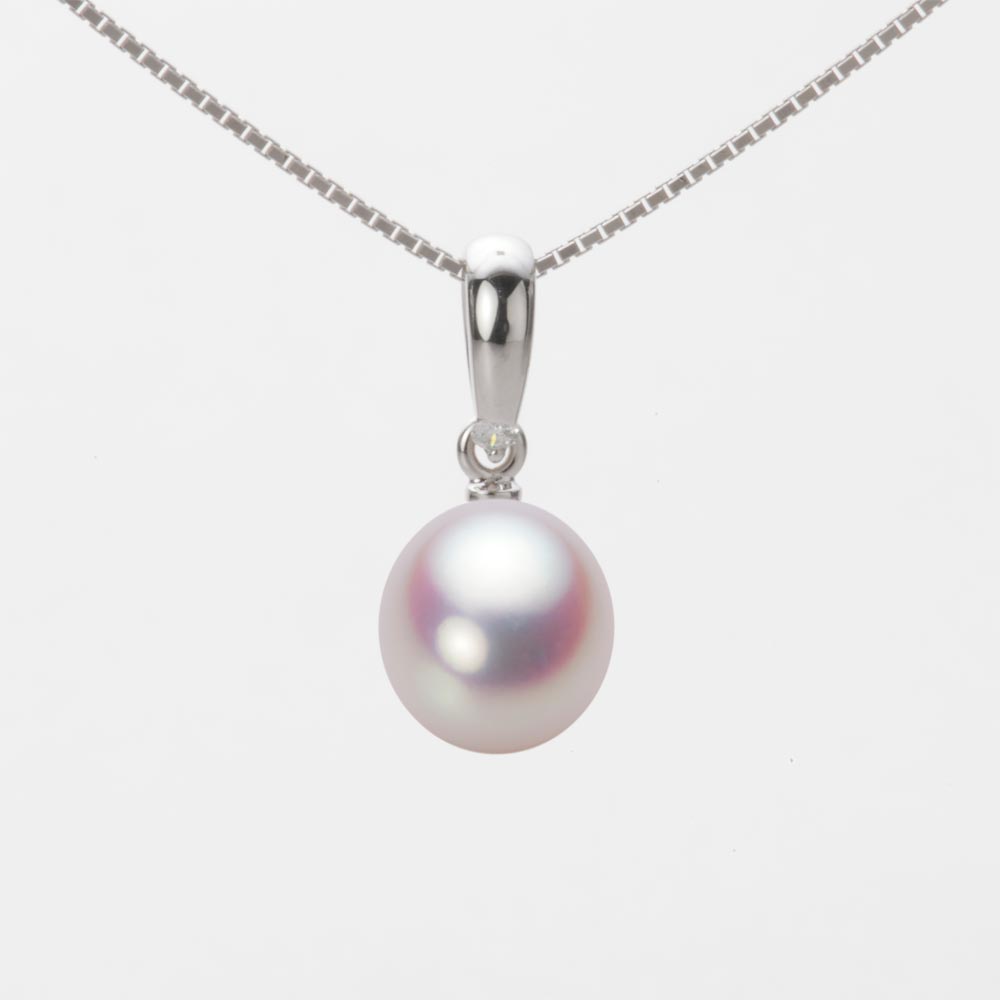 8.0mm アコヤ真珠ペンダント （ホワイトピンク・ロゼ）