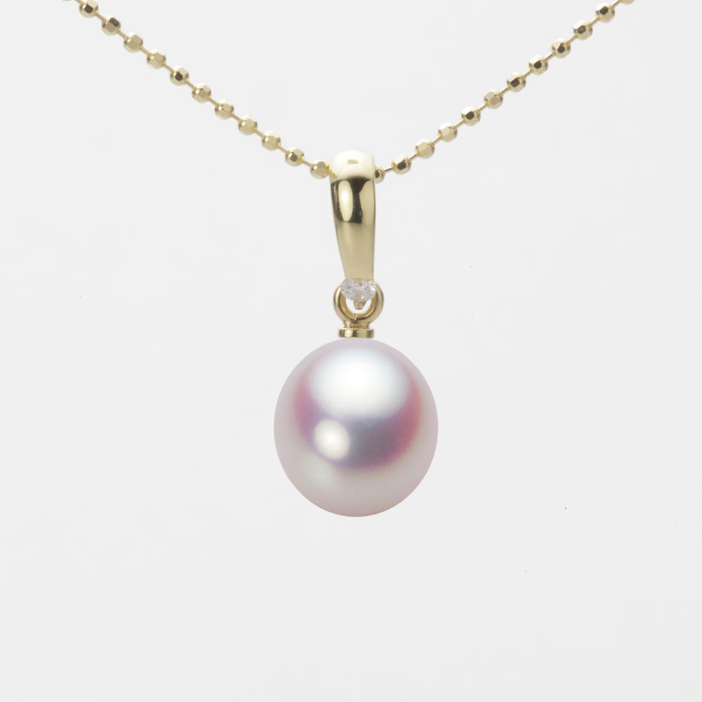 8.0mm アコヤ真珠ペンダント （ホワイトピンク・ロゼ）