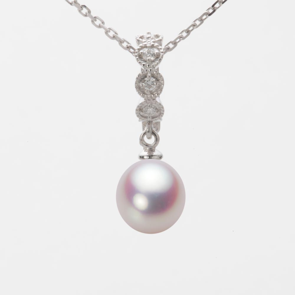 8.0mm アコヤ真珠ペンダント （ホワイトピンク・ロゼ）