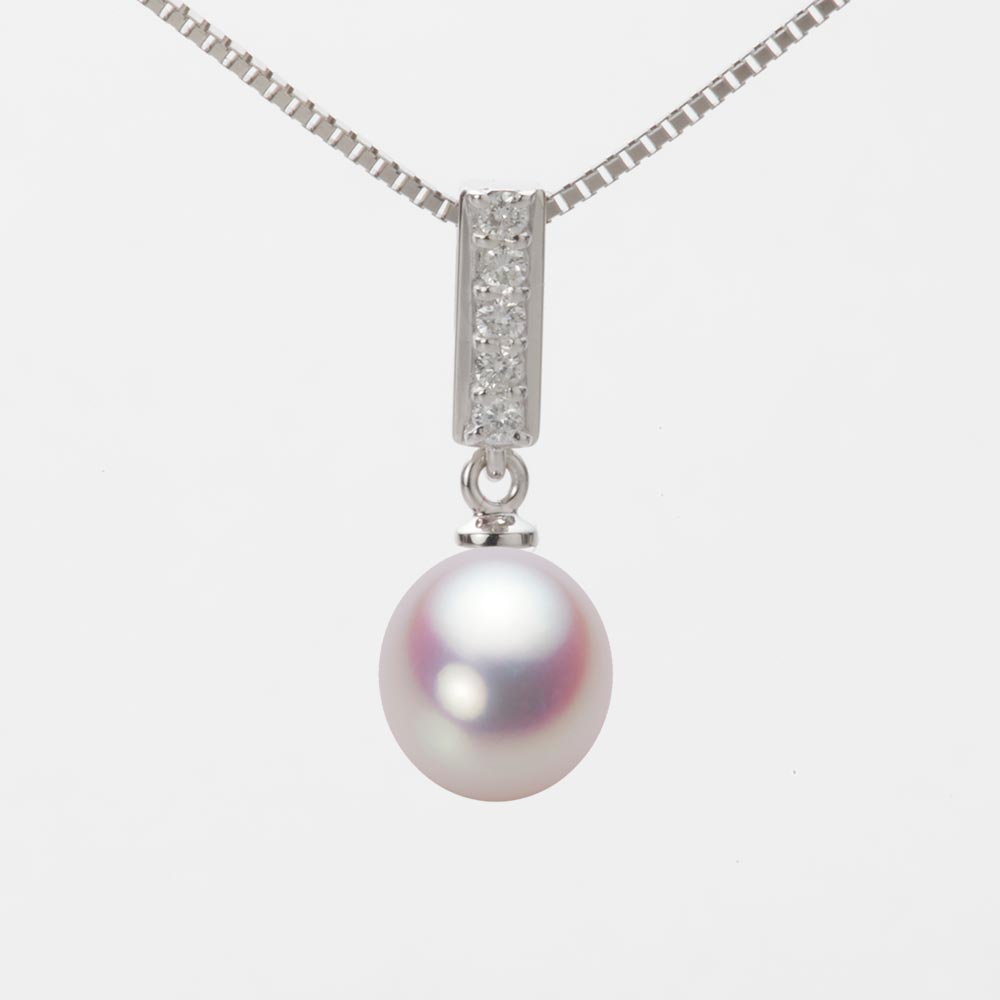 8.0mm アコヤ真珠ペンダント （ホワイトピンク・ロゼ）