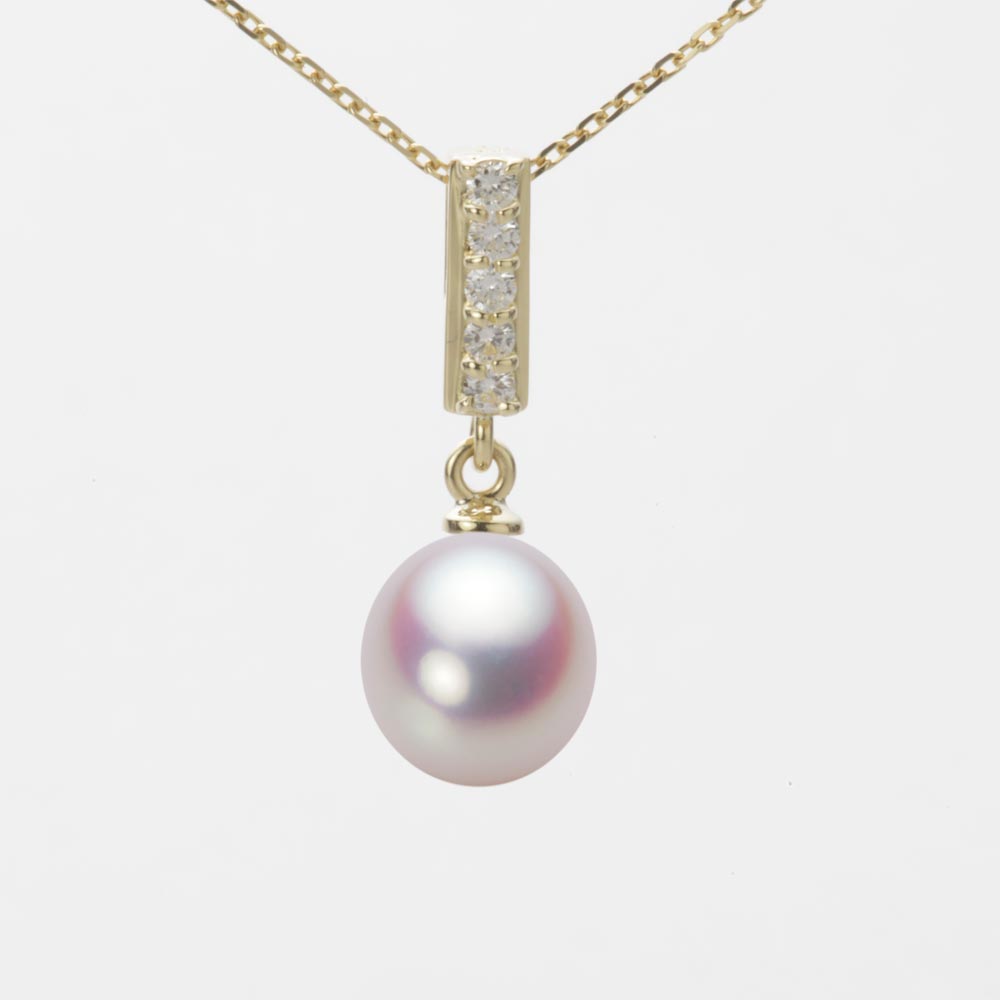 8.0mm アコヤ真珠ペンダント （ホワイトピンク・ロゼ）