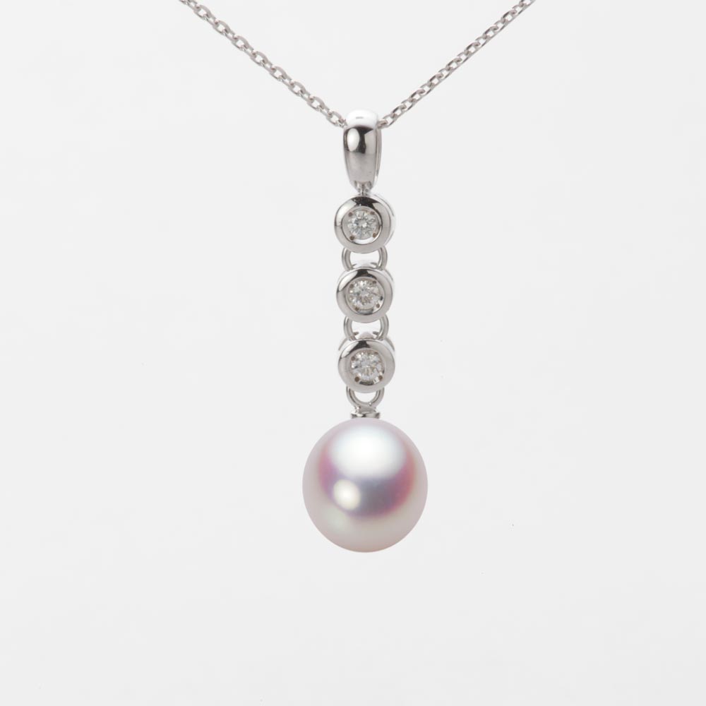 8.0mm アコヤ真珠ペンダント （ホワイトピンク・ロゼ）