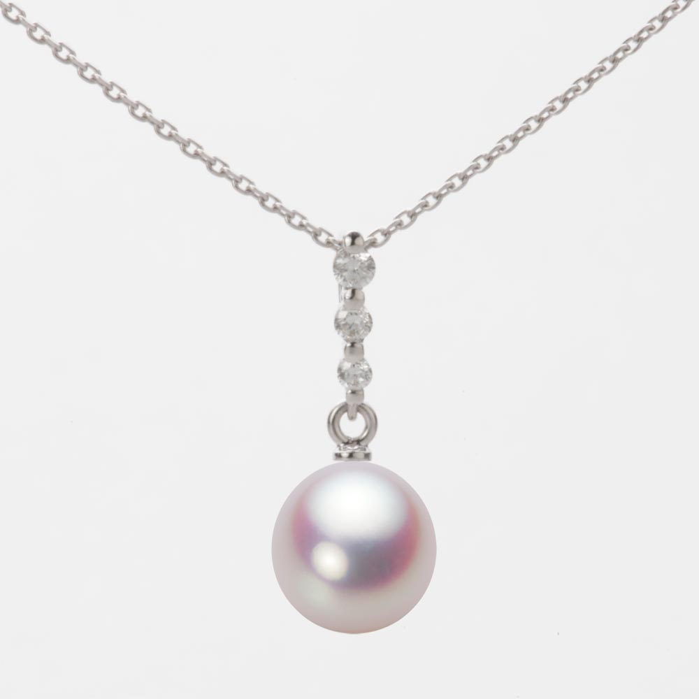 8.0mm アコヤ真珠ペンダント （ホワイトピンク・ロゼ）