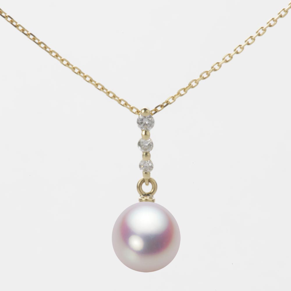 8.0mm アコヤ真珠ペンダント （ホワイトピンク・ロゼ）