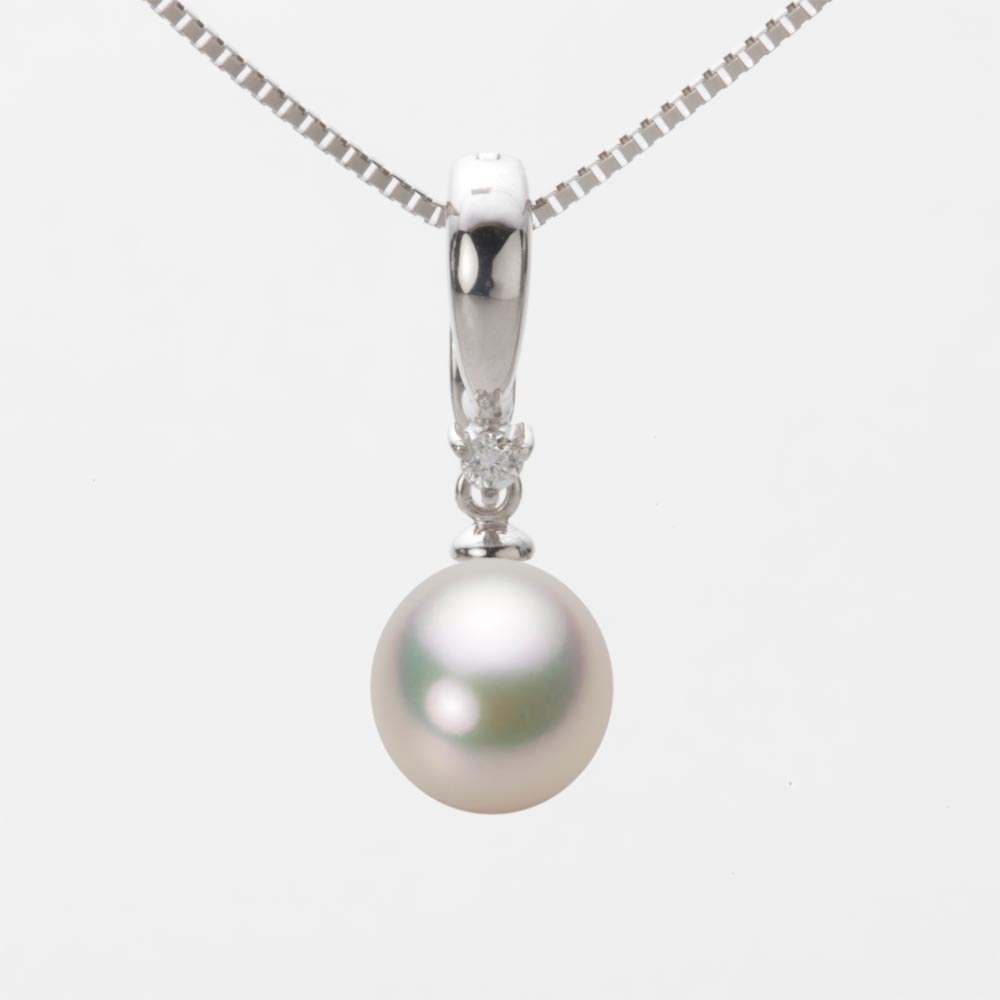 8.0mm アコヤ真珠ペンダント （シャンパンホワイト）