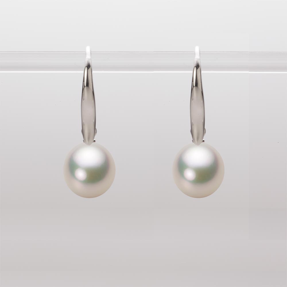 8.0mm アコヤ真珠ピアス （シャンパンホワイト）