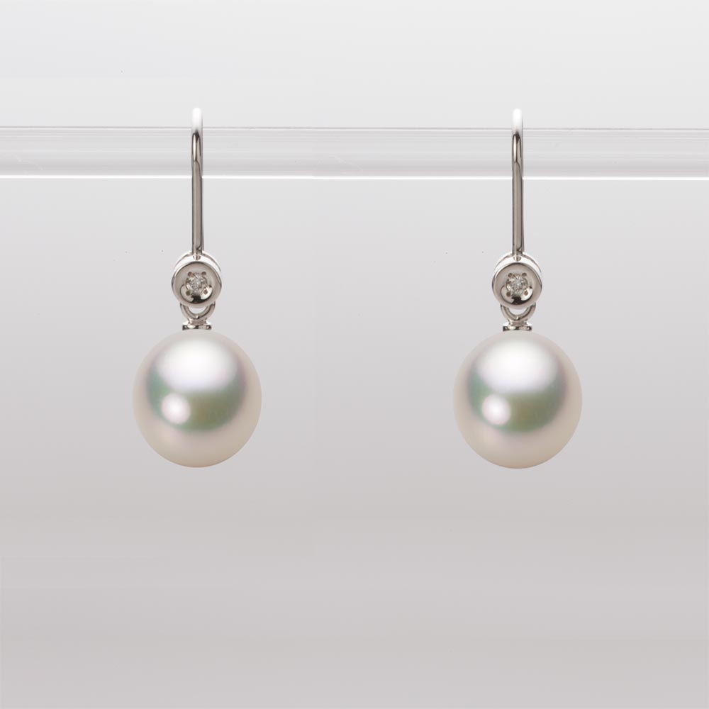 8.0mm アコヤ真珠ピアス （シャンパンホワイト）