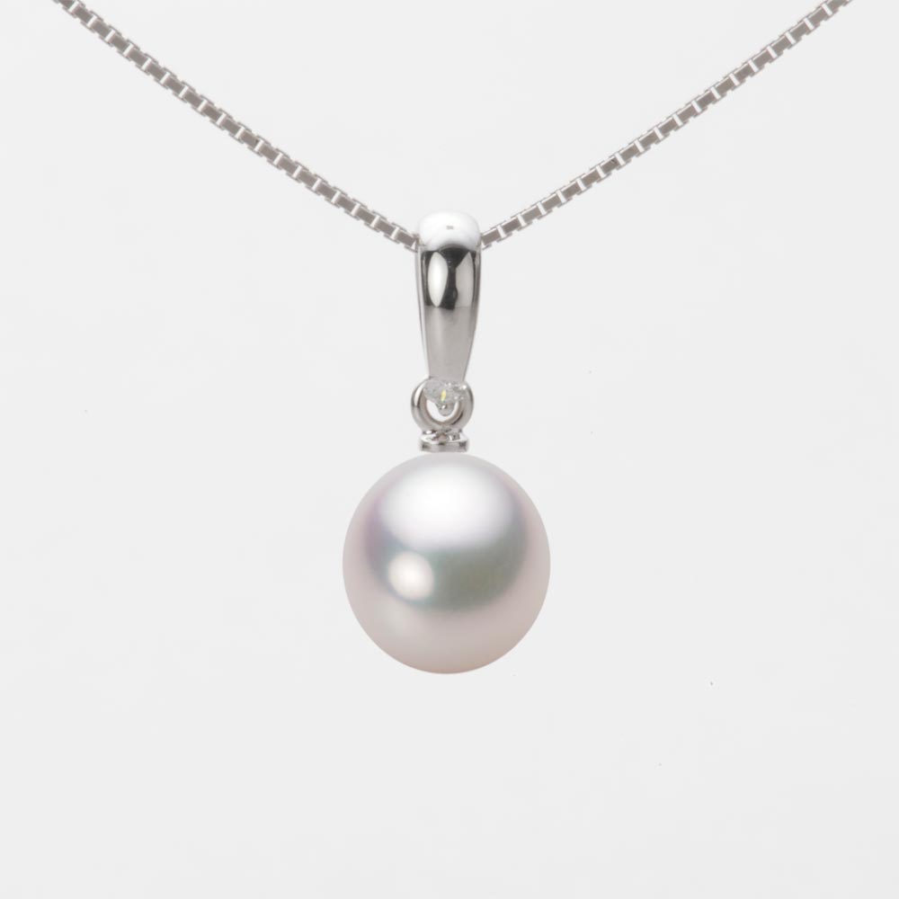 8.0mm アコヤ真珠ペンダント （ホワイトピンク・マリン）