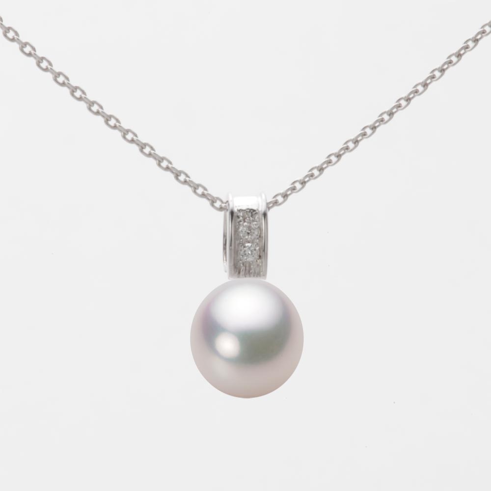 8.0mm アコヤ真珠ペンダント （ホワイトピンク・マリン）