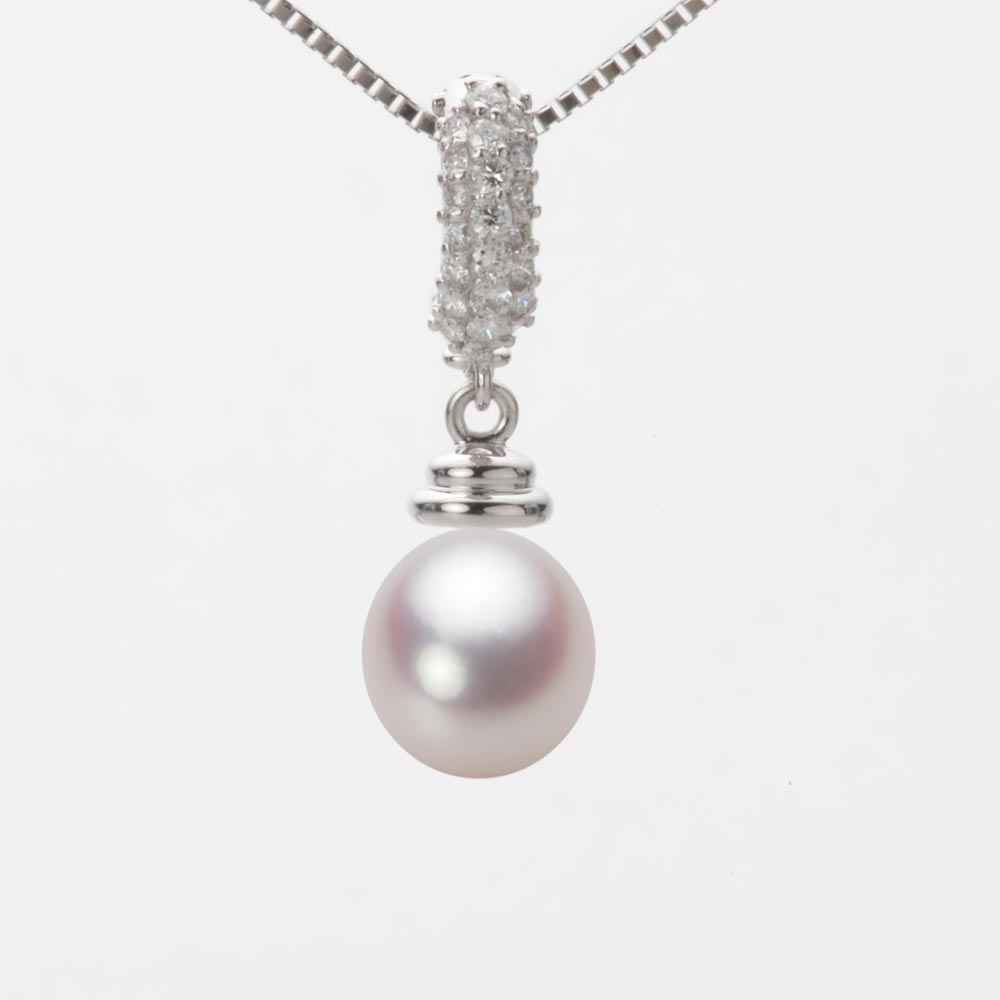 8.0mm アコヤ真珠ペンダント （ホワイトピンク・ロゼ）