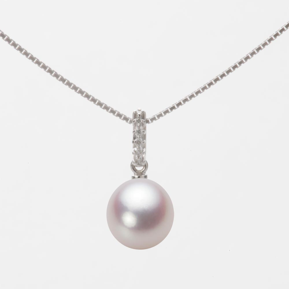 8.0mm アコヤ真珠ペンダント （ホワイトピンク・ロゼ）