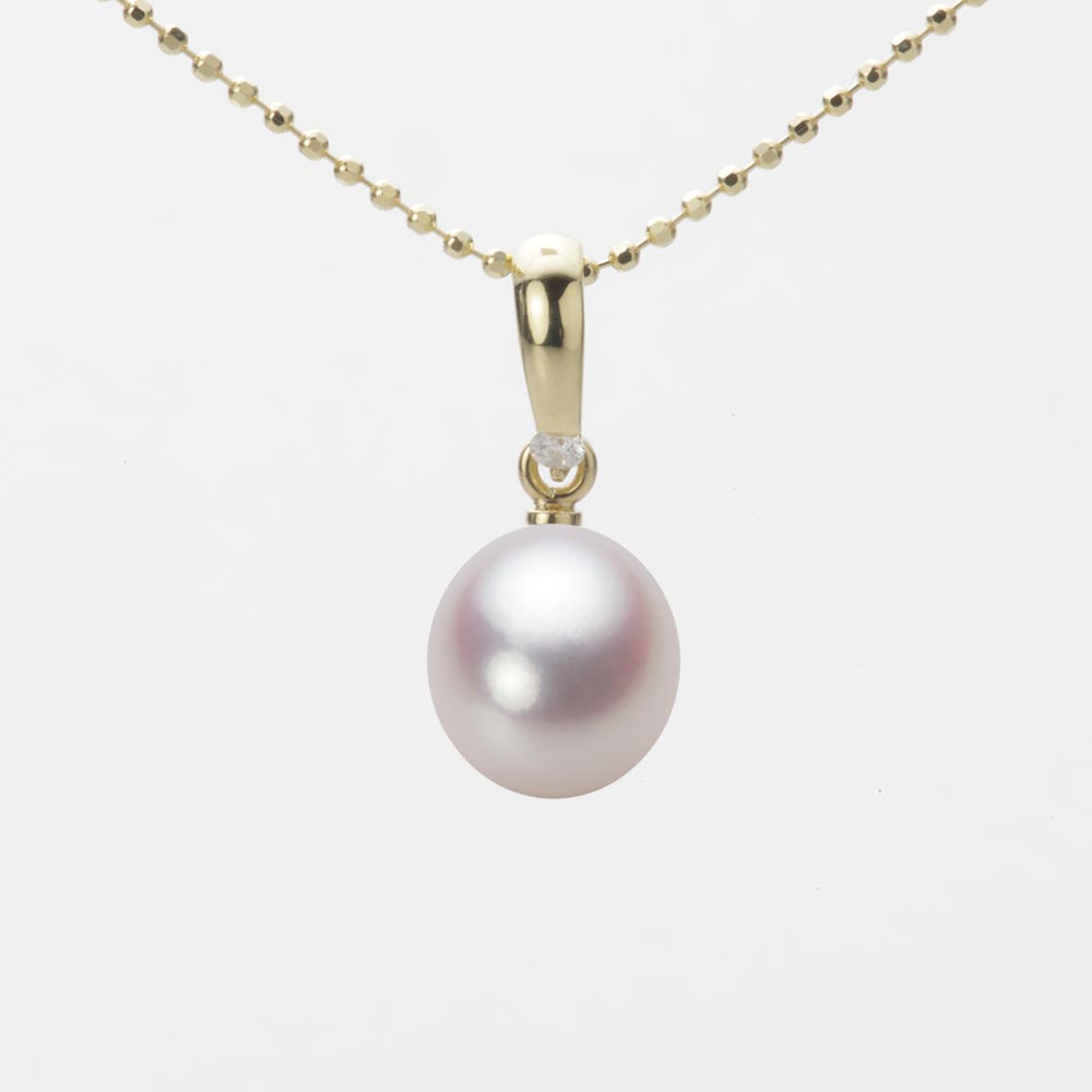 8.0mm アコヤ真珠ペンダント （ホワイトピンク・ロゼ）