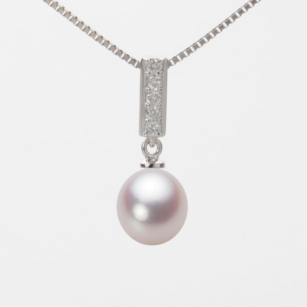 8.0mm アコヤ真珠ペンダント （ホワイトピンク・ロゼ）