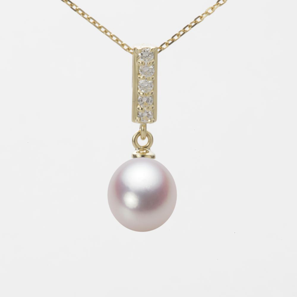 8.0mm アコヤ真珠ペンダント （ホワイトピンク・ロゼ）