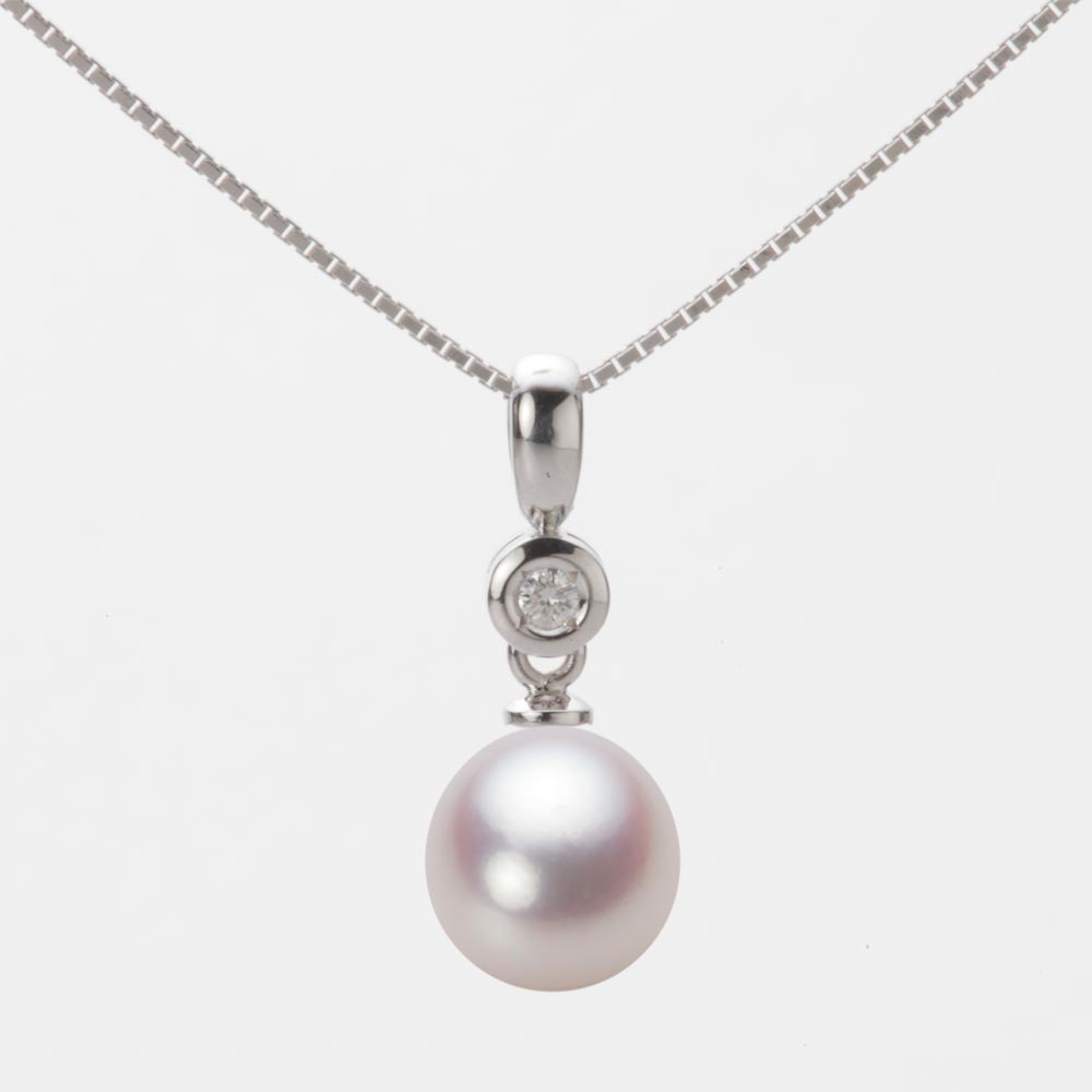 8.0mm アコヤ真珠ペンダント （ホワイトピンク・ロゼ）